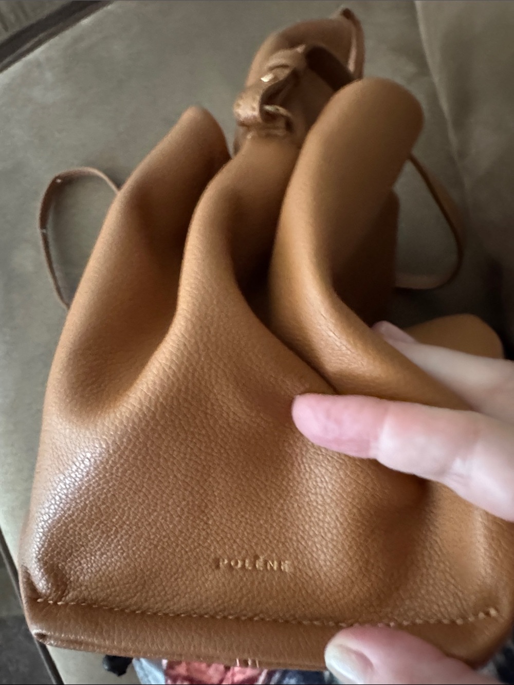 Polene Neuf Shoulder Bag in Tan - Picture 6 of 6